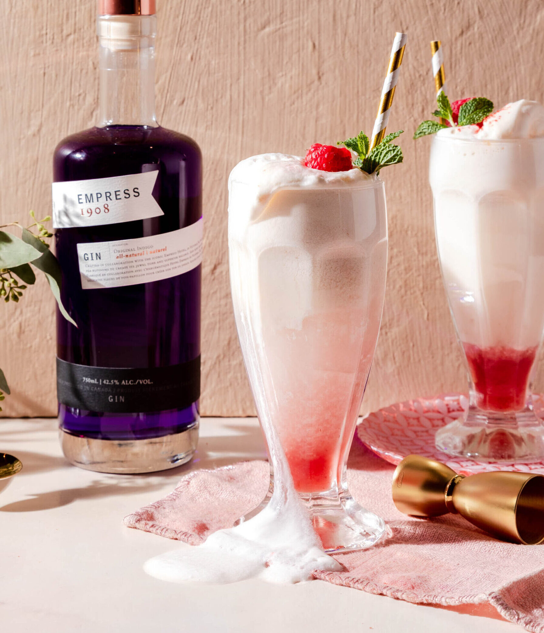 RASPBERRY FIZZ FLOAT Empress 1908 Gin